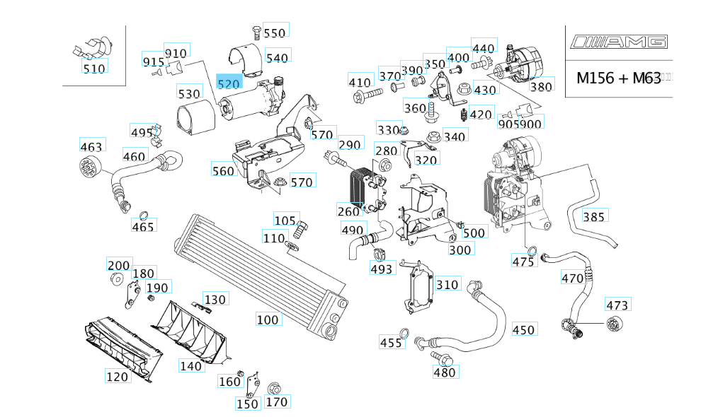 A0005000386 MERCEDES W164 W211 W212 COOLANT PUMP BOSCH 0 392 022 010 NEW