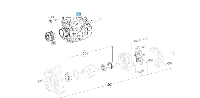 A0009063322 MERCEDES W176 W246 W117 W156 CDI ALTERNATOR GENUINE NEW