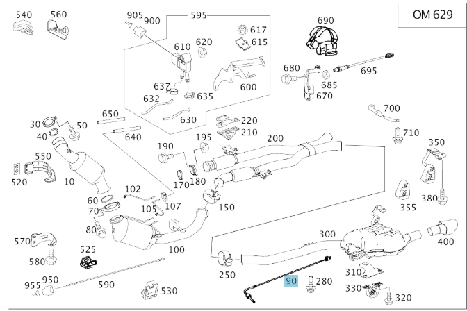 A0019050600 MERCEDES W164 W207 W212 W218 W222 TEMPERATURE SENSOR GENUINE NEW