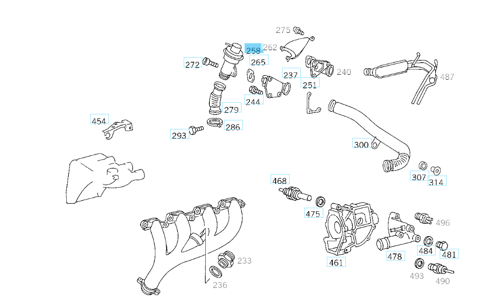 A0021400060 MERCEDES OM601 604 605 606 EGR VALVE EXHAUST GENUINE NEW