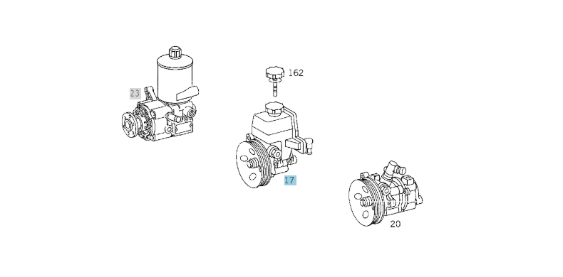 A0024668301 MERCEDES 111 HYDRAULIC PUMP GENUINE NEW
