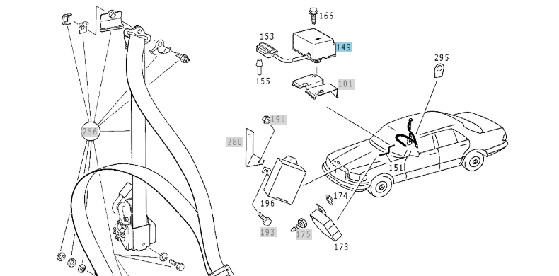 A0048201110 MERCEDES W107 W124 W126 W201 SENSOR GENUINE NEW