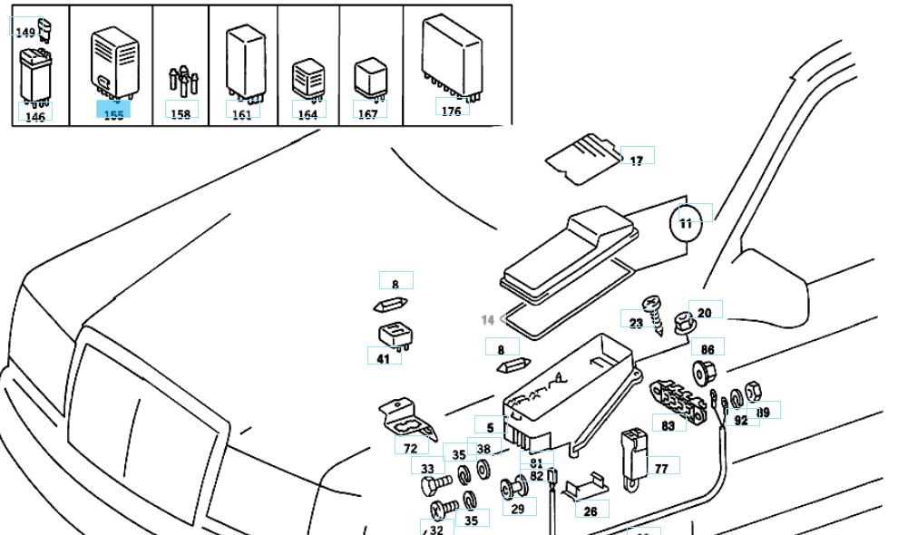 A0065458732 MERCEDES 124 201 CONTROL UNIT ANTI-JERK CUT-IN GENUINE NEW