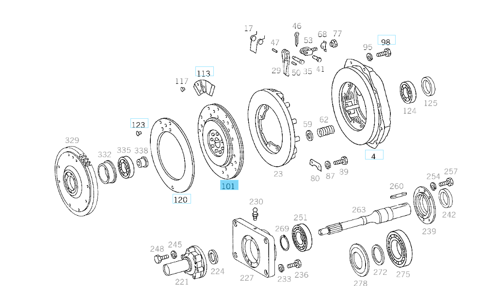 A0072502803 MERCEDES 814, 1017, 1217, 1417, 1617 CLUTCH DISC LUK NEW 333002010
