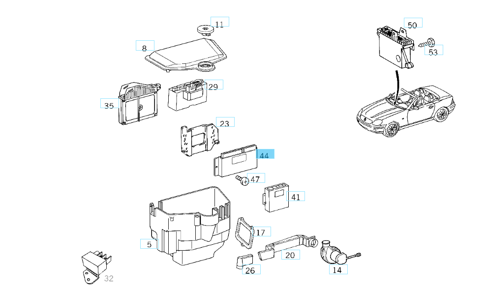 A0225450432 MERCEDES R170 SLK ESP CONTROL UNIT GENUINE NEW