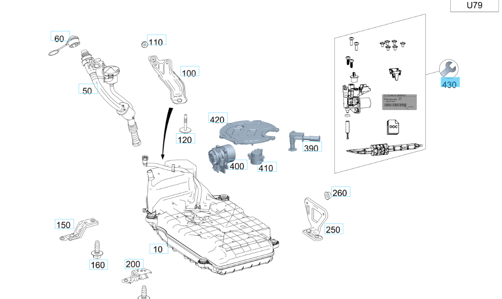 A0994702600 MERCEDES 253 257 REPAIR KIT PRESS DAMPER GENUINE NEW