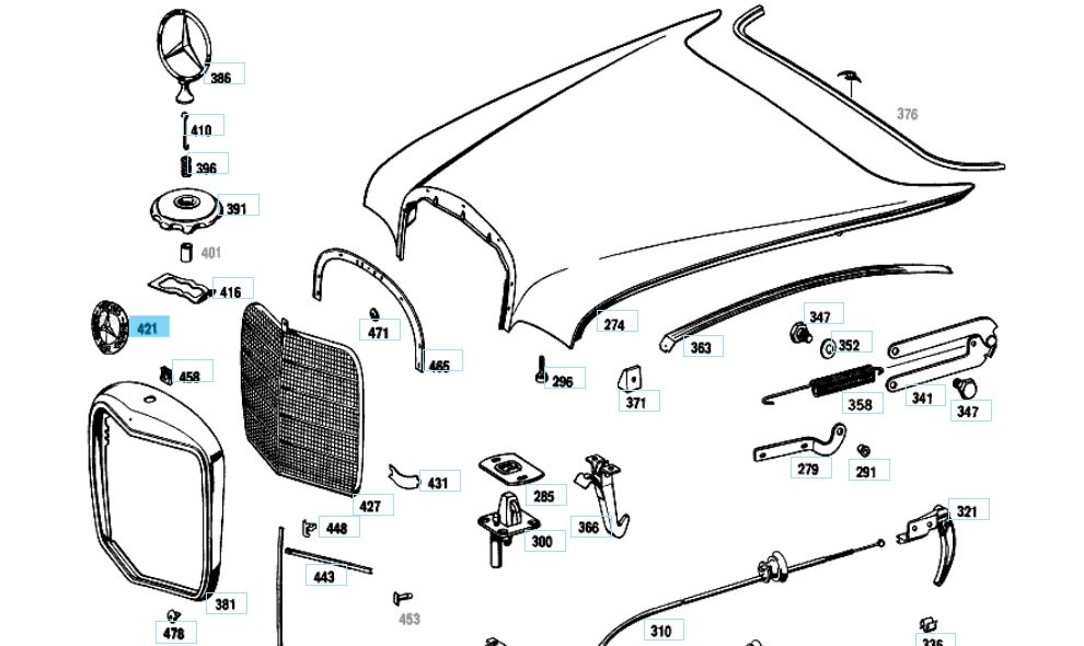 A1088800088 MERCEDES W108 W109 W110 W111 MERCEDES BADGE GENUINE NEW