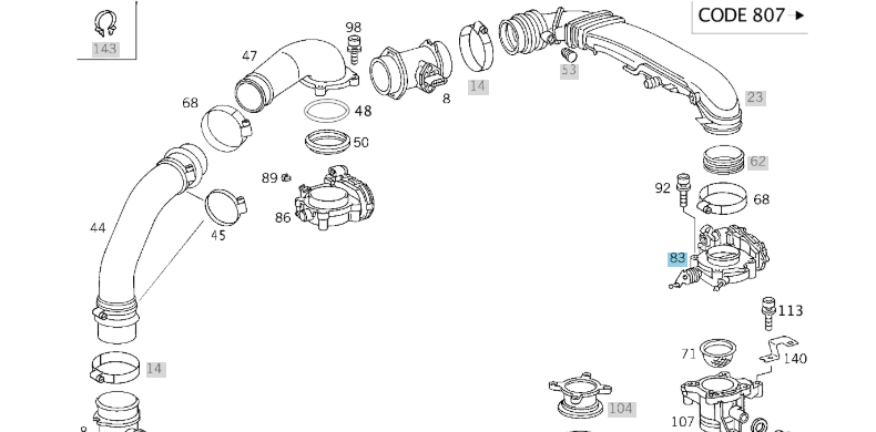 A1111410025 MERCEDES M111 ACTUATOR SLIDE BOSCH 0 205 003 044 NEW