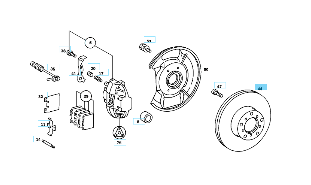 A1164200205 MERCEDES 107 116 BRAKE DISK GENUINE NEW