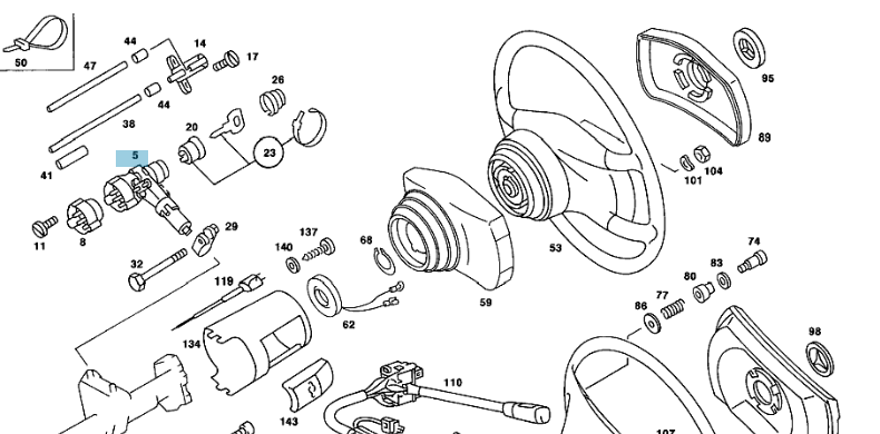 A1234621130 MERCEDES W123 STEERING COLUMN LOCK GENUINE NEW