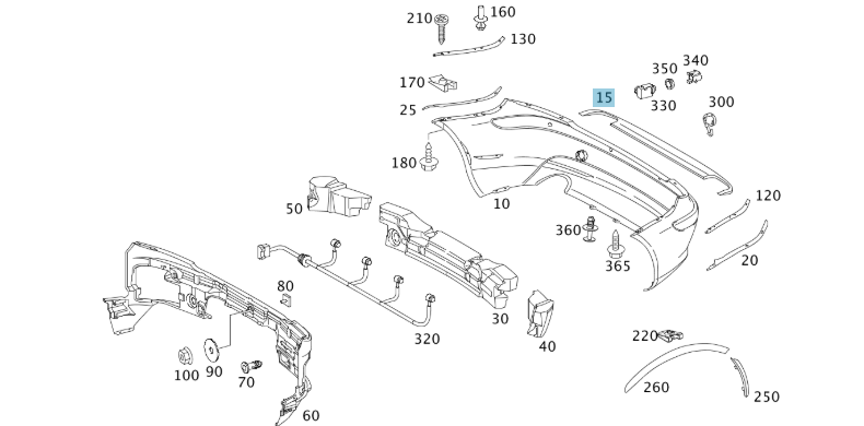 A1718850925 MERCEDES W171 TRIM LOWER PART GENUINE NEW