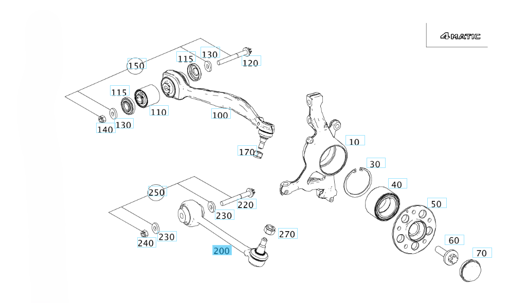 A2043303011 MERCEDES W204 C207 FRONT RIGHT ARM CROSS MEMBER GENUINE NEW