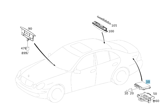 A2115406545 MERCEDES W211 PARKTRONIC SENSOR CONTROL UNIT GENUINE NEW