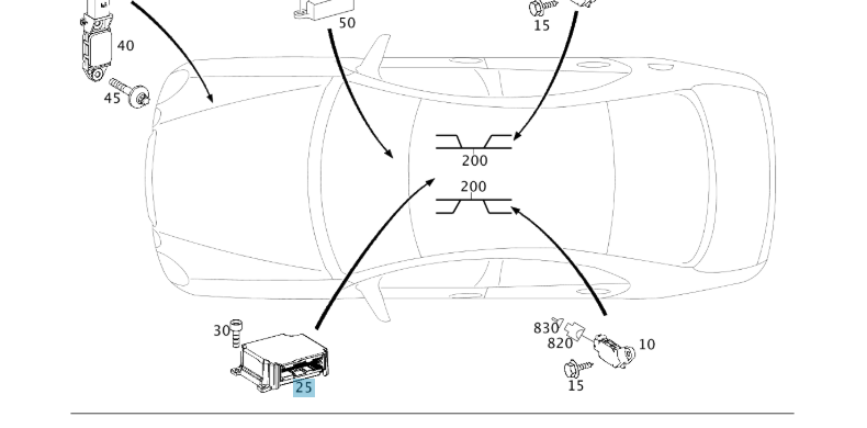 A2118705726 MERCEDES W211 C219 AIRBAG TRIGGER CONTROL UNIT GENUINE NEW