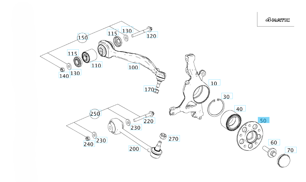 A2213370245 MERCEDES W204 W207 W212 W216 W218 W221 FLANGE LEFT RIGHT GENUINE NEW