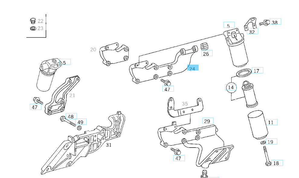 A3660900640 MERCEDES 306 362 364 366 372 374 376 386 BEAM GENUINE NEW