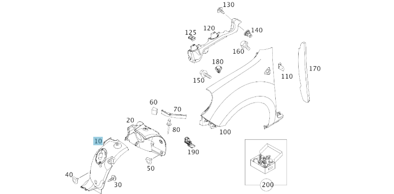 A4156840600 MERCEDES 415 TRIM WHEEL HOUSING GENUINE NEW