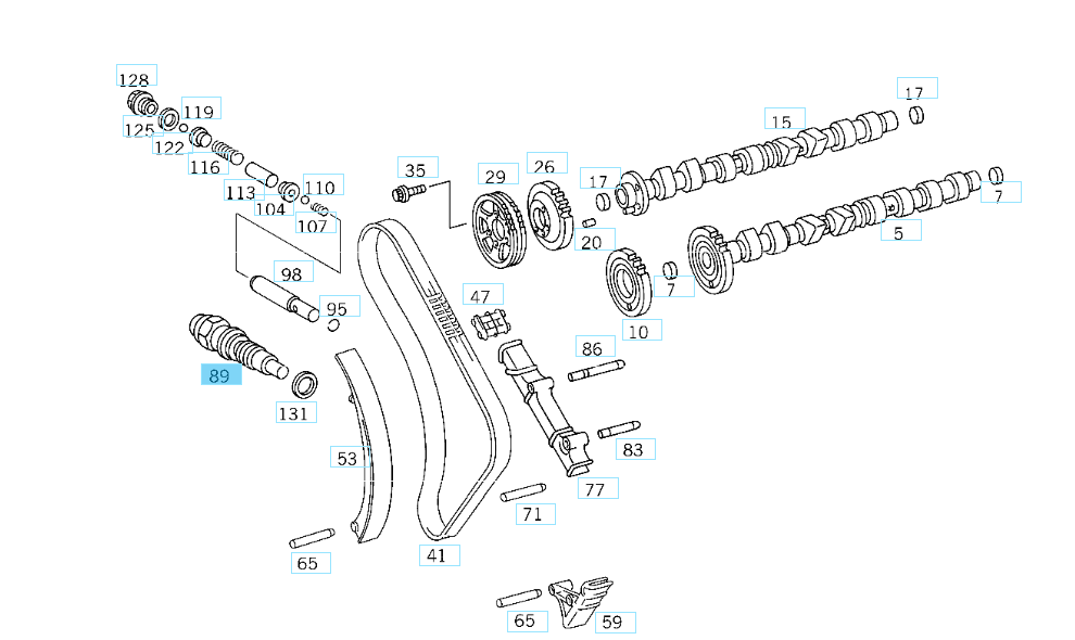 A6060500211 MERCEDES 604 605 606 CHAIN TIGHTENER GENUINE NEW