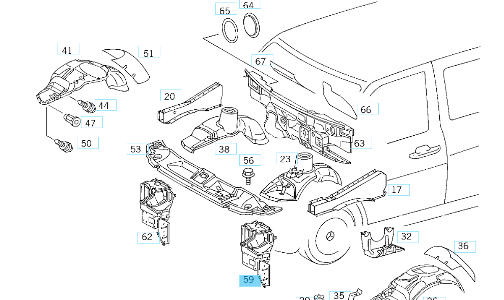 A6386100226 MERCEDES 638 LOCKING LUG COWL LEFT GENUINE NEW