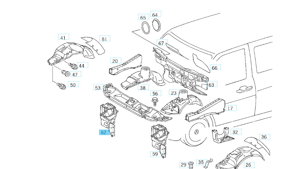 A6386100326 MERCEDES 638 LOCKING LUG COWL RIGHT GENUINE NEW