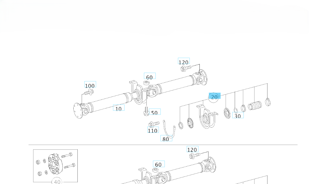 A6394100481 MERCEDES 906 TS CENTER SUPPORT BEARING GENUINE NEW