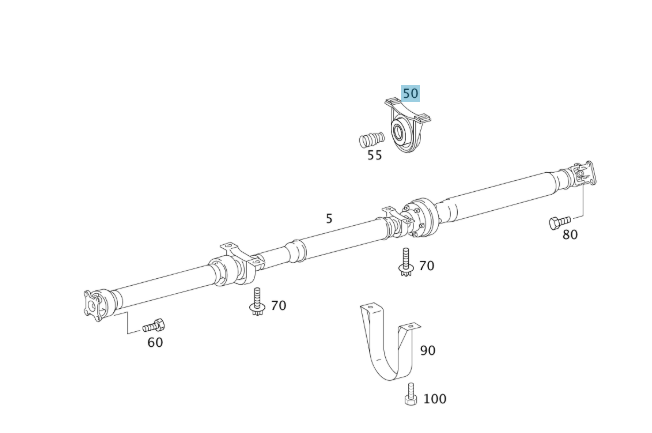 A6394100581 MERCEDES 636 639 TS CENTER SUPPORT BEARING REAR GENUINE NEW