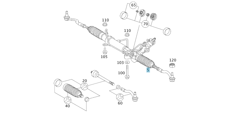 A6394602400 MERCEDES W639 VITO RACK & PINION STEERING BOX BILSTEIN 60-194619 NEW