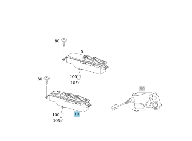 A6395450913 MERCEDES 636 639 OPERATING UNIT DOOR PANELLING RIGHT GENUINE NEW