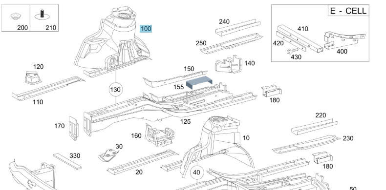 A6396200561 MERCEDES 639 WHEEL WELL FRONT RIGHT GENUINE NEW