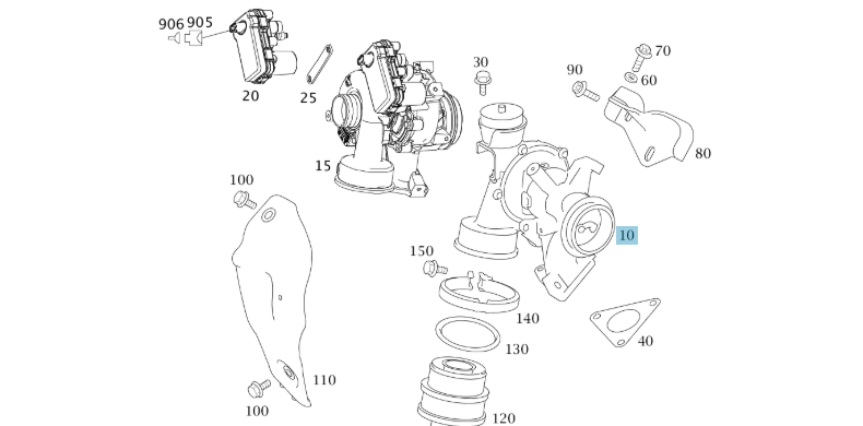 A6400901580 MERCEDES TURBO CHARGER GENUINE NEW