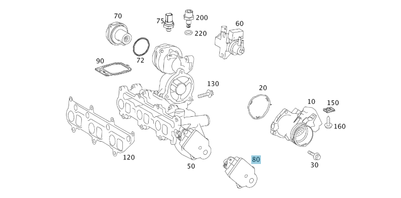 A6401500594 MERCEDES 640 646 ACTUATOR MOTOR GENUINE NEW