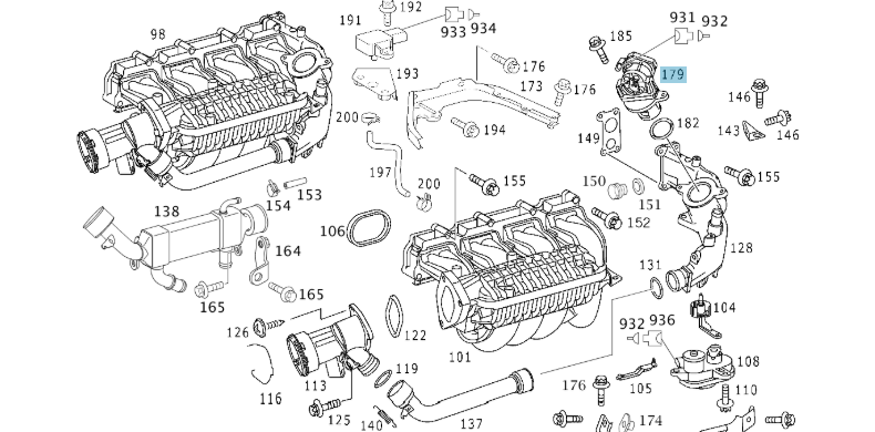 A6461400760 MERCEDES 646 VALVE EXHAUST GAS RECIRCULATION GENUINE NEW