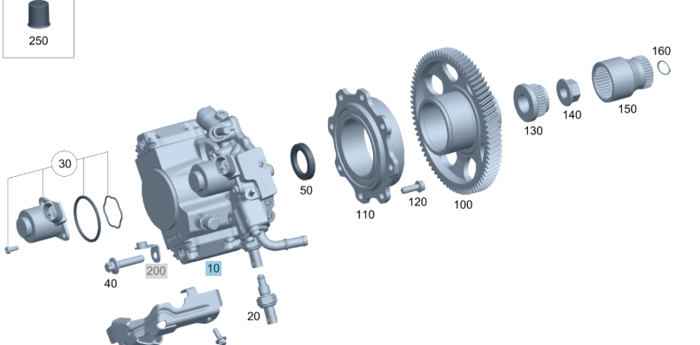A6510701701 MERCEDES OM651 DIESEL HIGH PRESSURE PUMP GENUINE NEW