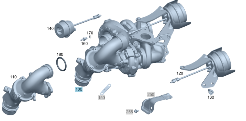 A6510901586 MERCEDES TURBINE GENUINE NEW