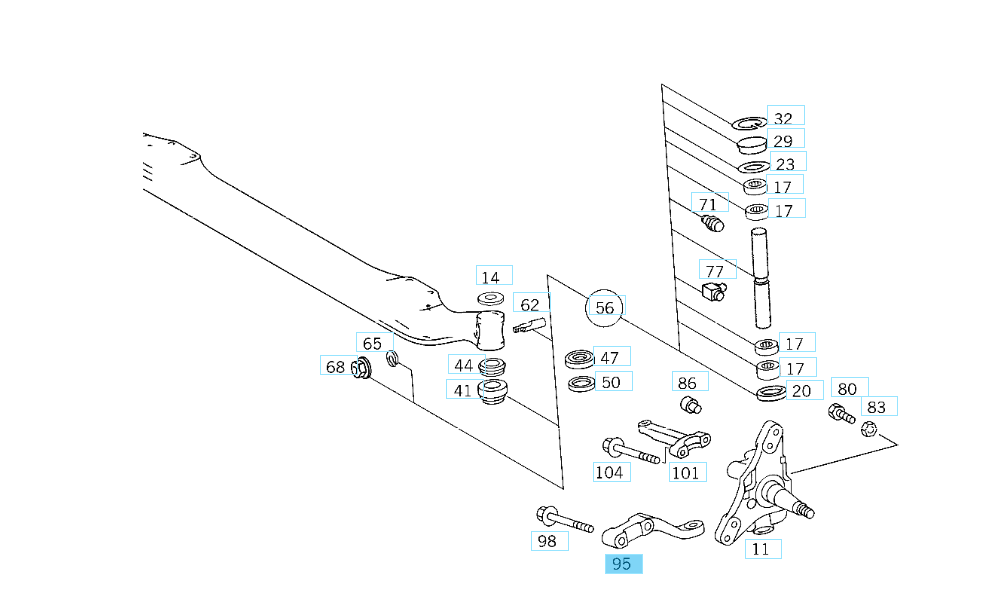 A6703380005 MERCEDES 730 STEERING ARM LEFT AND RIGHT GENUINE NEW