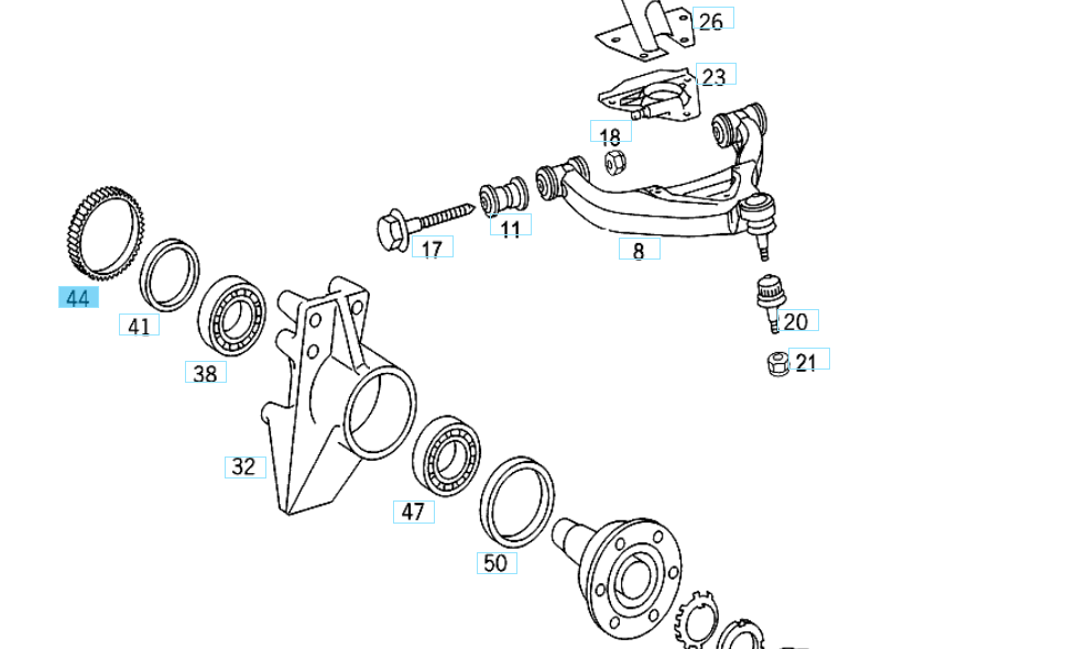 A9023340115 MERCEDES 901 902 903 904 RING ANTI-LOCK BRAKING SYSTEM GENUINE NEW