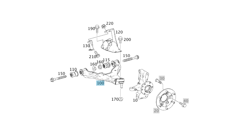 A9063304007 MERCEDES 906 907 TRANSV. CONTROL ARM LEFT GENUINE NEW
