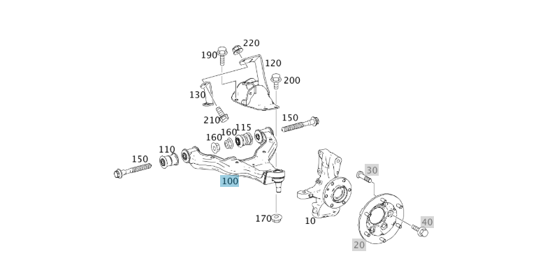 A9063304107 MERCEDES 906 907 TRANSV. CONTROL ARM RIGHT GENUINE NEW