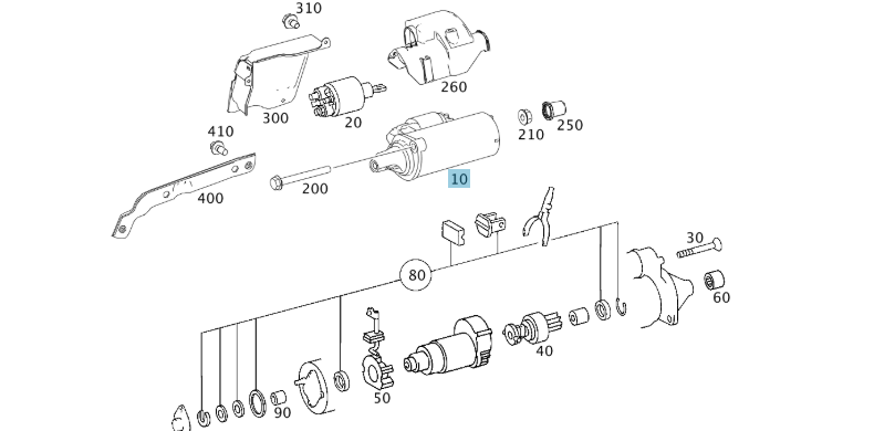 A9069061100 MERCEDES W639 W906 BOSCH STARTER BOSCH 0 001 115 108 NEW