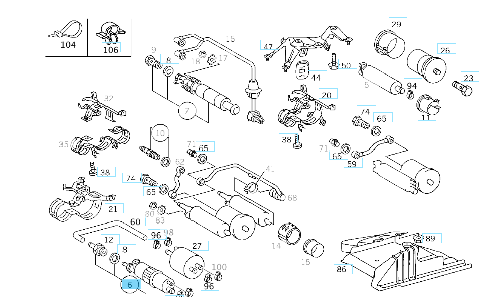 A0004706394 MERCEDES W202 W208 FUEL PUMP PIERBURG 7.22020.50.0 NEW