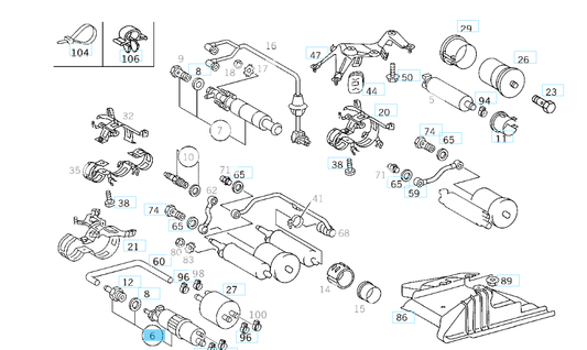 A0004706394 MERCEDES W202 W208 FUEL PUMP PIERBURG 7.22020.50.0 NEW