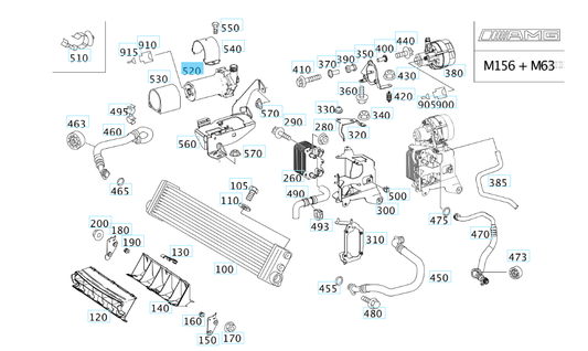 A0005000386 MERCEDES W164 W211 W212 COOLANT PUMP BOSCH 0 392 022 010 NEW
