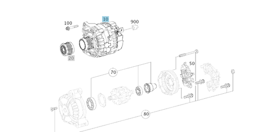 A0009063322 MERCEDES W176 W246 W117 W156 CDI ALTERNATOR GENUINE NEW