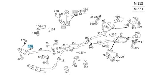 A0015407617 MERCEDES W211 R230 W251 BEHIND CATALYST LAMDA SENSOR GENUINE NEW