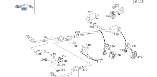 A0015408017 MERCEDES W210 CATALYTIC CONVERTER LAMDA SENSOR GENUINE NEW