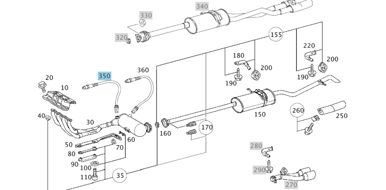 A0015409417 MERCEDES W168 IN FRONT OF CATALYST LAMDA SENSOR GENUINE NEW