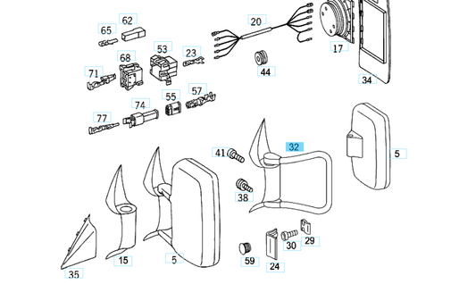 A0018115814 MERCEDES 901 902 903 904 905 HOLDER GENUINE NEW