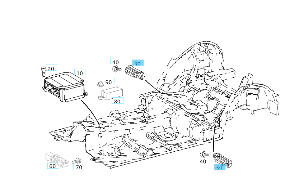 A0018204426 MERCEDES W203 W209 CONTROL UNIT GENUINE NEW
