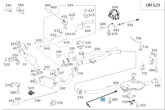A0019050600 MERCEDES W164 W207 W212 W218 W222 TEMPERATURE SENSOR GENUINE NEW