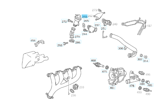 A0021400060 MERCEDES OM601 604 605 606 EGR VALVE EXHAUST GENUINE NEW